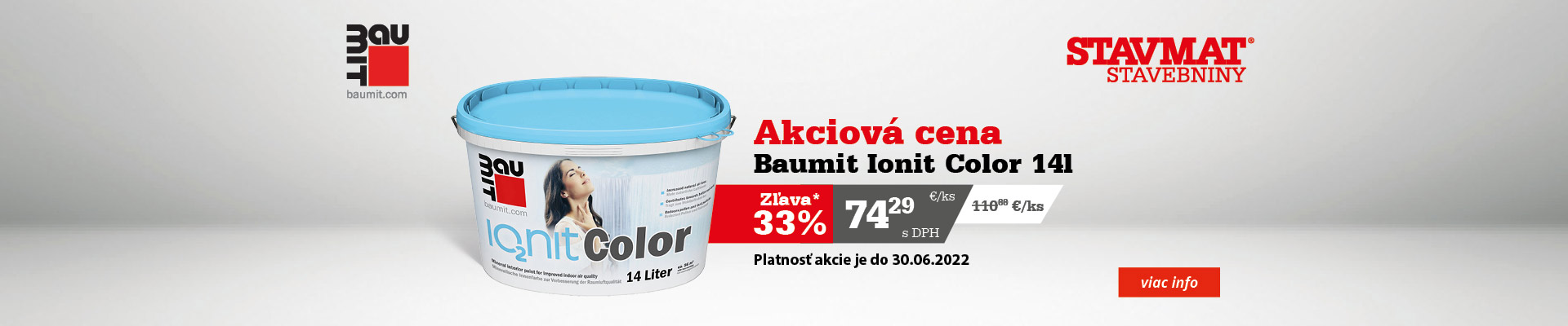 Akciová cena Baumit Ionit Color 